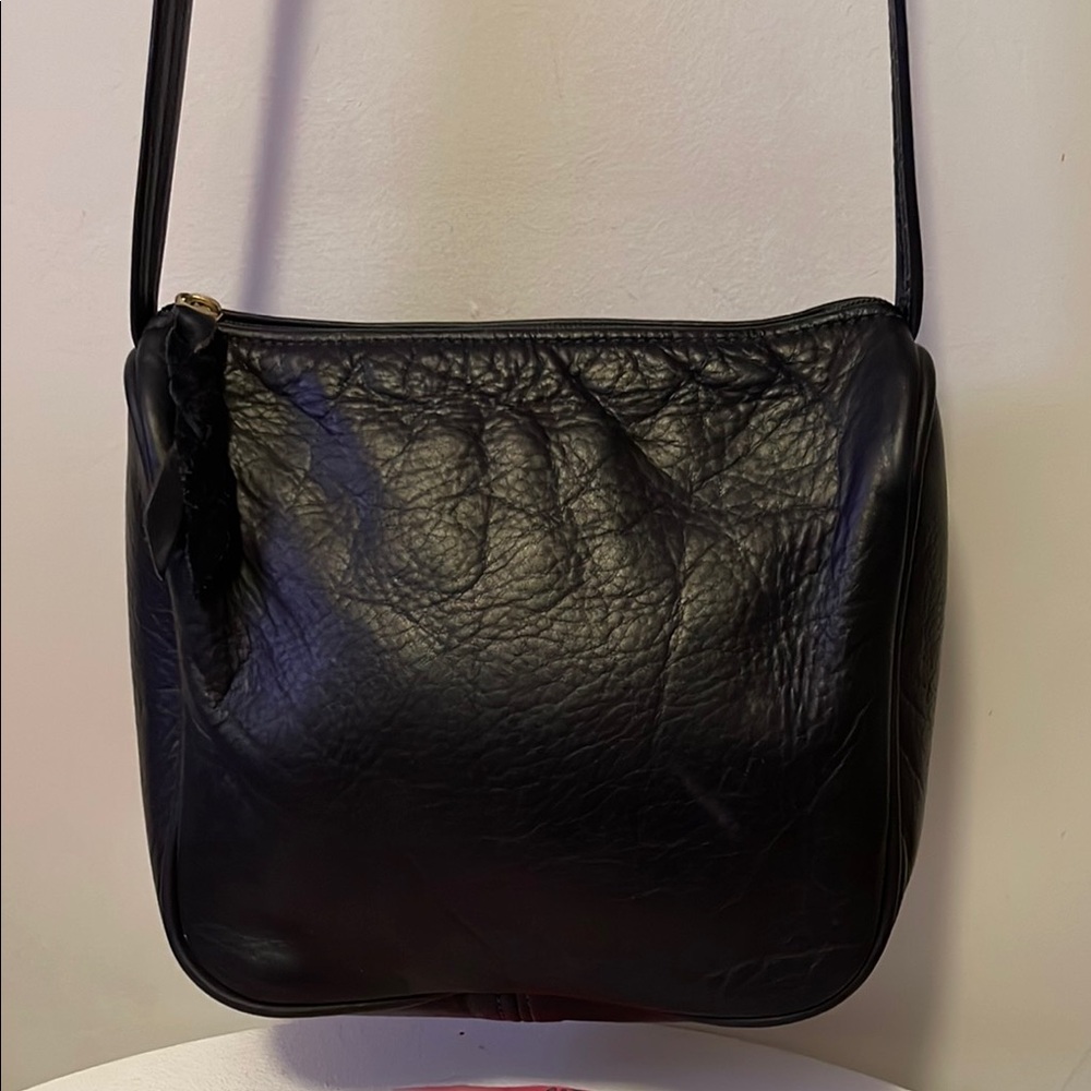 Black Leather Crossbody Bag